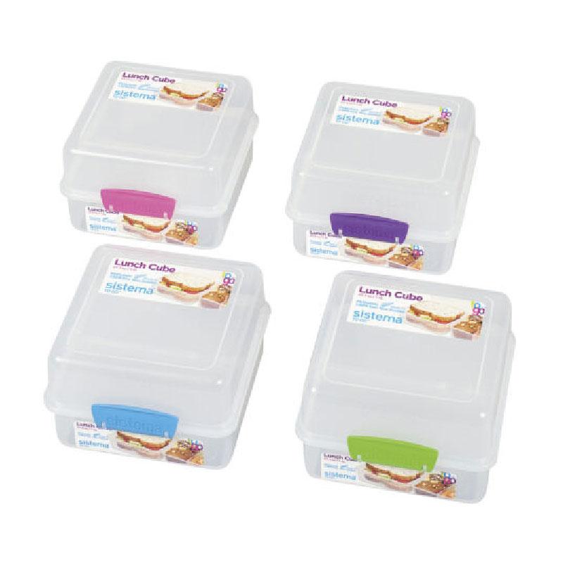 Sistema Lunch Cube, Assorted Colors, 1.4 Liter
