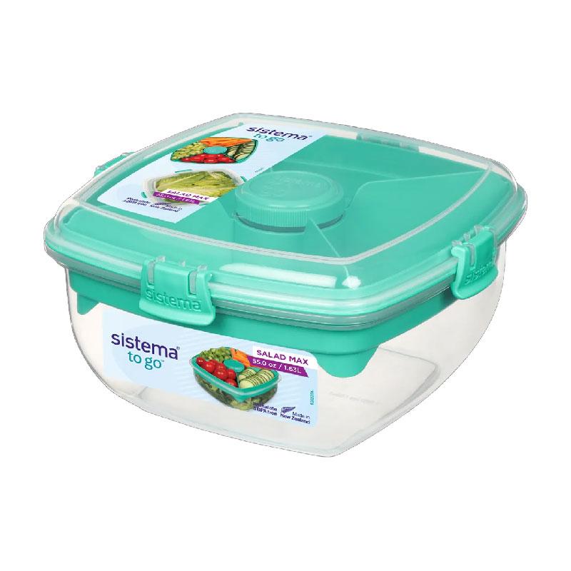 Sistema Salad To Go Food Fruits Lunch Plastic Box Container Fork knife BPA  Free