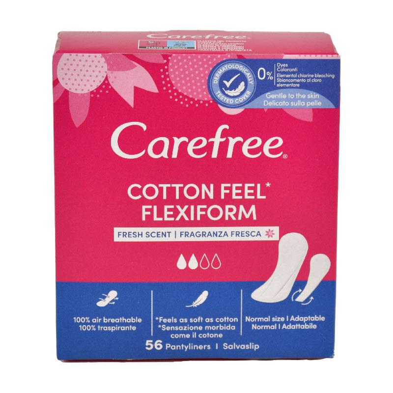Carefree Cotton Aloe Pantyliners S/M 56 Pieces