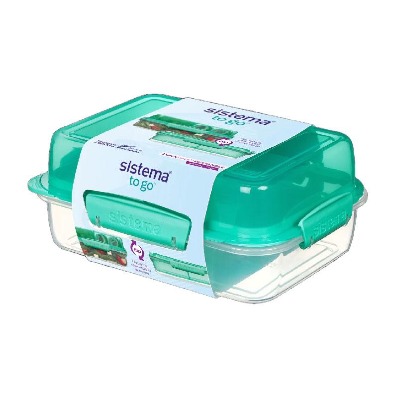 Sistema Breakfast To Go Lunch Bowl Food Container with Spoon - Assorted  Colours