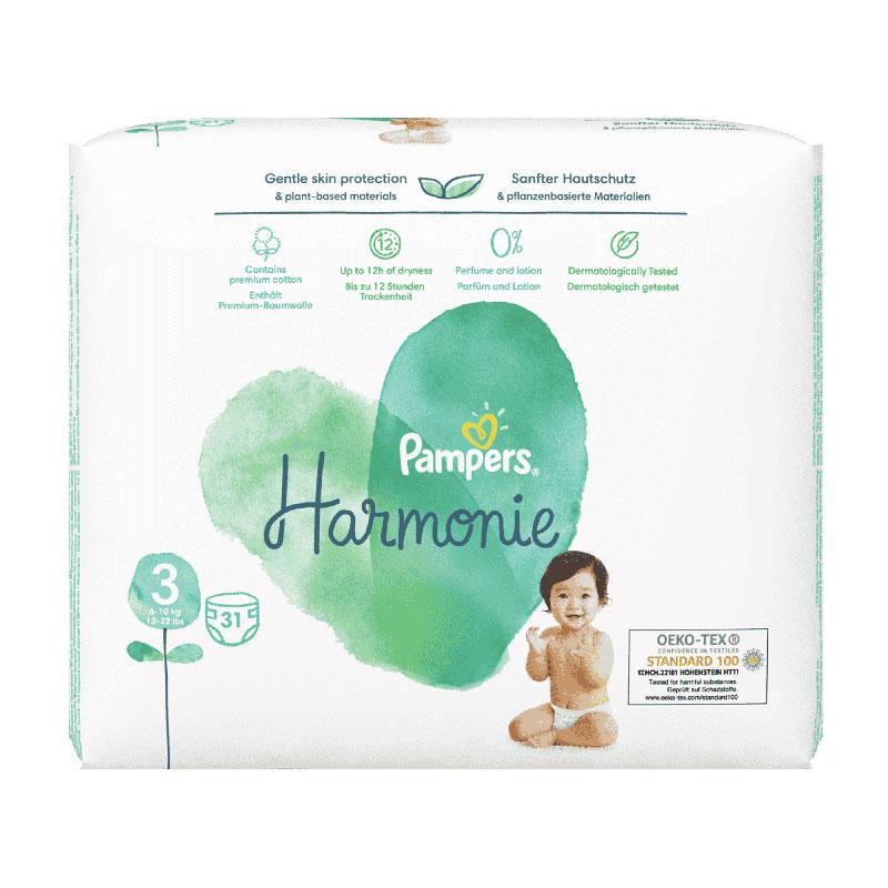 Pampers - Couches Harmonie, taille 3, (6-10 kg), 22 pcs