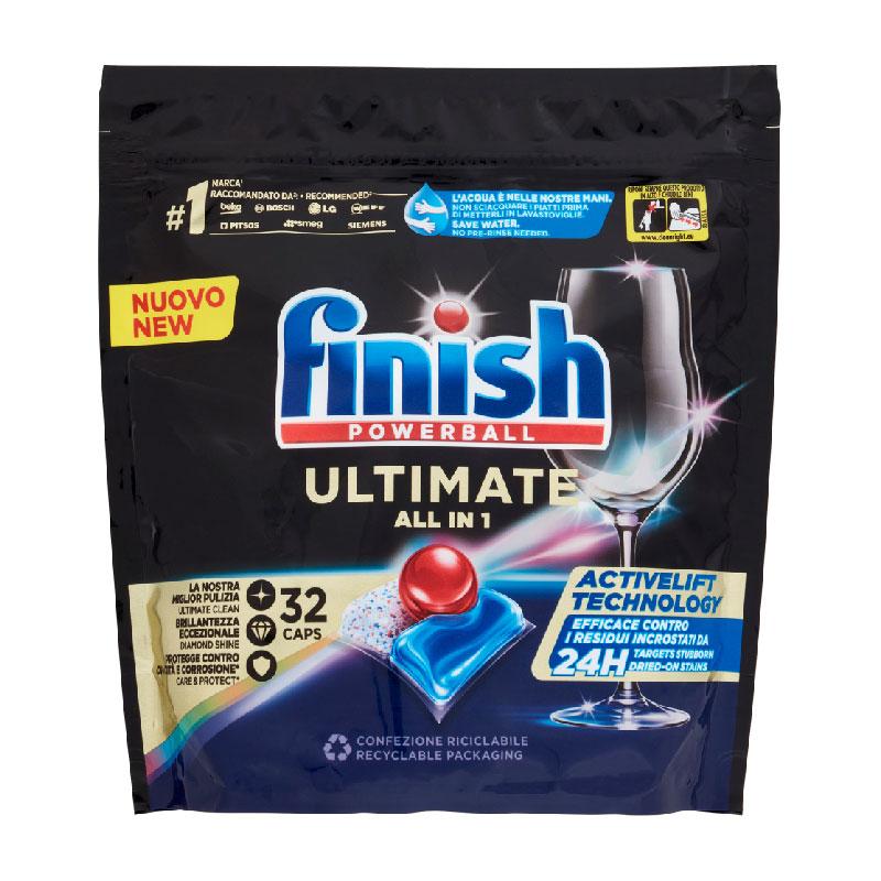 Finish Powerball Dishwasher 412.8 1 in g Ultimate Capsules Detergent All 32 Pieces