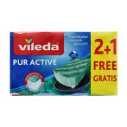 Vileda Σγουγγάρι για την Κουζίνα Pur Active 2+1 Δώρο
