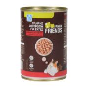 AB Family Friends Πλήρης Ζωοτροφή για Γάτες Μπουκιές σε Σάλτσα με Βοδινό & Συκώτι 400 g