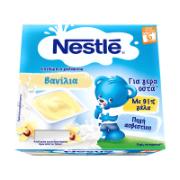 Nestlé Επιδόρπιο Γάλακτος με Γεύση Βανίλια 6+ Μηνών 4x100 g 