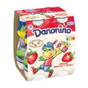 Danone Danonino Επιδόρπιο Γιαουρτιού με Φράουλα 4x100 g 
