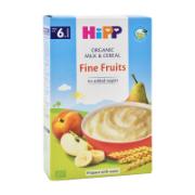 Hipp Fine Fruits  Βιολογική Φρουτόκρεμα με Γάλα 6+ μηνών 250 g 