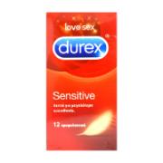 Durex Sensitive Πολύ Λεπτά Προφυλακτικά για Καλύτερη Αίσθηση 12 Τεμάχια