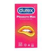 Durex Pleasure Max Διεγερτικά Προφυλακτικά για Μεγαλύτερη Απόλαυση 12 Τεμάχια