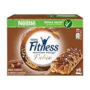 Nestle Fitness Delice Μπάρες Δημητριακών με Σοκολάτα Γάλακτος 6x22.5 g 