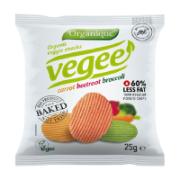 Vegee Οργανικά Σνακ από Καρότο, Παντζάρι & Μπρόκολο 25 g 