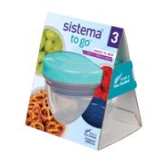 Sistema Breakfast Cereal Food Container Spoon 530ml Blue Pink Green BPA Free