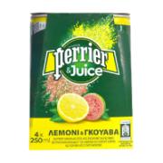 Perrier & Juice Λεμόνι & Γκουάβα 4x250ml