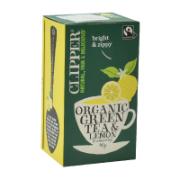 Clipper Οργανικό Πράσινο Τσάι με Λεμόνι 40 g  