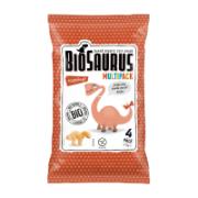 BioSaurus Βιολογικα Σνακ Καλαμποκιού με Άρτυμα Κέτσαπ Πολυσυσκευασία 4x15 g