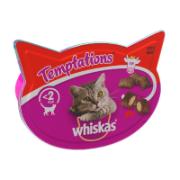 Whiskas Temptations Τραγανά Σνακ με Βοδινό για Ενήλικες Γάτες 60 g