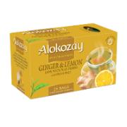 Alokozay Τσάι Τζίντζερ (Πιπερόριζα) & Λεμόνι 25 Φακελάκια 45 g