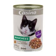 Casino Ολοκληρωμένη Τροφή για Ενήλικους Γάτους Μπουκιές σε Σάλτσα με Κοτόπουλο & Λαχανικά 415 g