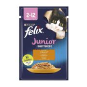 Felix Junior Πλήρης Τροφή για Γατάκια με Κοτόπουλο σε Ζελέ 2-12 Μηνών 85 g