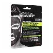 L' Oreal Paris Men Expert Υφασμάτινη Μάσκα με Μαύρο Άνθρακα XL 30 g