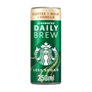Starbucks Daily Brew Ρόφημα Γάλακτος με Starbucks® Arabica Καφέ με Γεύση Βανίλια 250 ml 