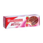 Papadopoulou Biscuits with Raspberry Fruit Filling Coated with Chocolate 150 g
