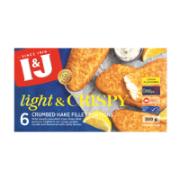 I&J Light & Crispy Crumbed Hake Fillet Portions with Lemon 500 g