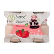 Biotos Bio Dessert Yoghurt with Strawberry Flavour 2x125 g