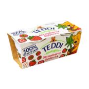 Teddi Organic Whole Milk Yoghurt with Strawberry Puree 2x115 g