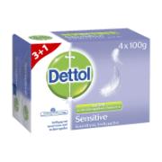 Dettol  Bar Soap for Sensitive Skin 100 g 3+1 Free