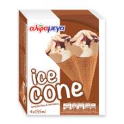 Alphamega Ice Cone Vanilla & Chocolate 4x135 ml