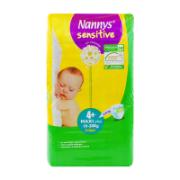 Nannys Sensitive Baby Diapers Maxi Plus No4+ 10-20 kg 46 pcs