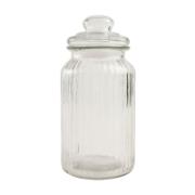 Large Glass Ribbed Canister 113x225 mm