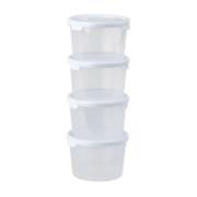 Wham Handy Pots Food Storage Set Ice White/Clear 4 Pieces