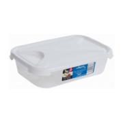 Wham Cuisine 0.8 L Rectagular Food Box Clear & White