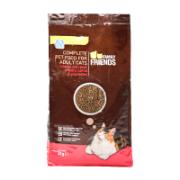 Family Friends Dry Complete Pet Food For Adult Cats with Kibbles with Beef, Poultry, Carrot & Vegetables 2 kg