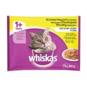 Whiskas Pouch Cat Food in Jelly Poultry Selection 4X100 g