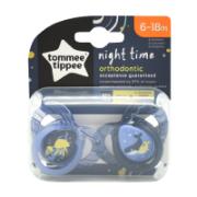 Tommee Tippee Night Time Soothers for 6-18 months 2 Pieces