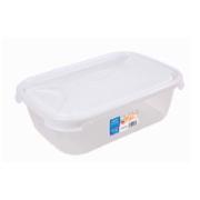 Wham Cuisine 2.7lt Rectagular Food Box 26.5 x 18.5 x 8.5 cm Clear & Ice White