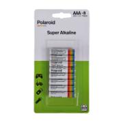 Polaroid Super Alkaline Batteries AAA-8 LR03 1.5V Pack 8 Pieces