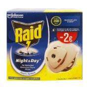 Raid Night and Day Mosquito & Flies Repellent + Refill (1x2.25 g) -2€ Less CE