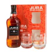 Jura 10 Years Single Malt Scotch Whisky with 2x Glass 700 ml