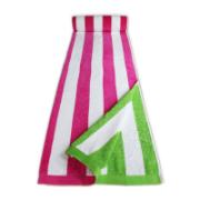 Restmor Beach Towel Reversible Stripe Pink 165x83 cm