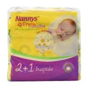 Nanny’s Fresh Sensitive Wet Wipes with Chamomile 2+1 Free 64 Pieces