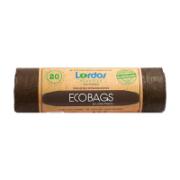 Lordos Brown Ecobags for Kitchen 54x72cm 20 Pieces