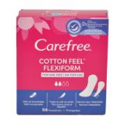 Carefree Cotton Flexiform Perfume Free 56 Pantyliners 
