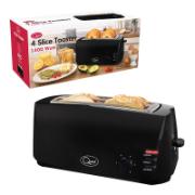 Quest 4 Slice Toaster 1400W Black CE