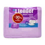 Tender Night Adult Diapers No.2 Medium 15 Pieces