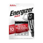 Energizer Max Batteries AAA4 x4 Pieces