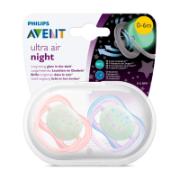 Avent Ultra Air Night Soother 0-6 Months 2 Pieces